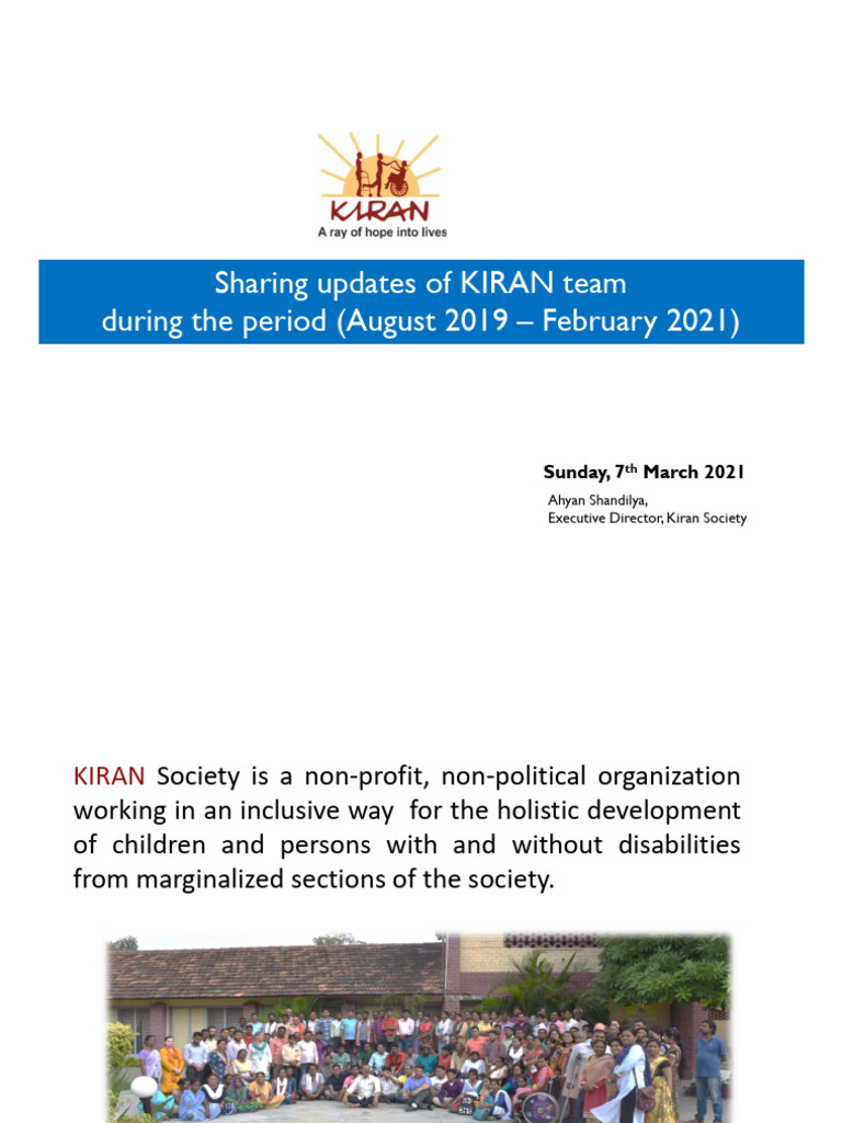 KIRAN Society 20210307 | PDF