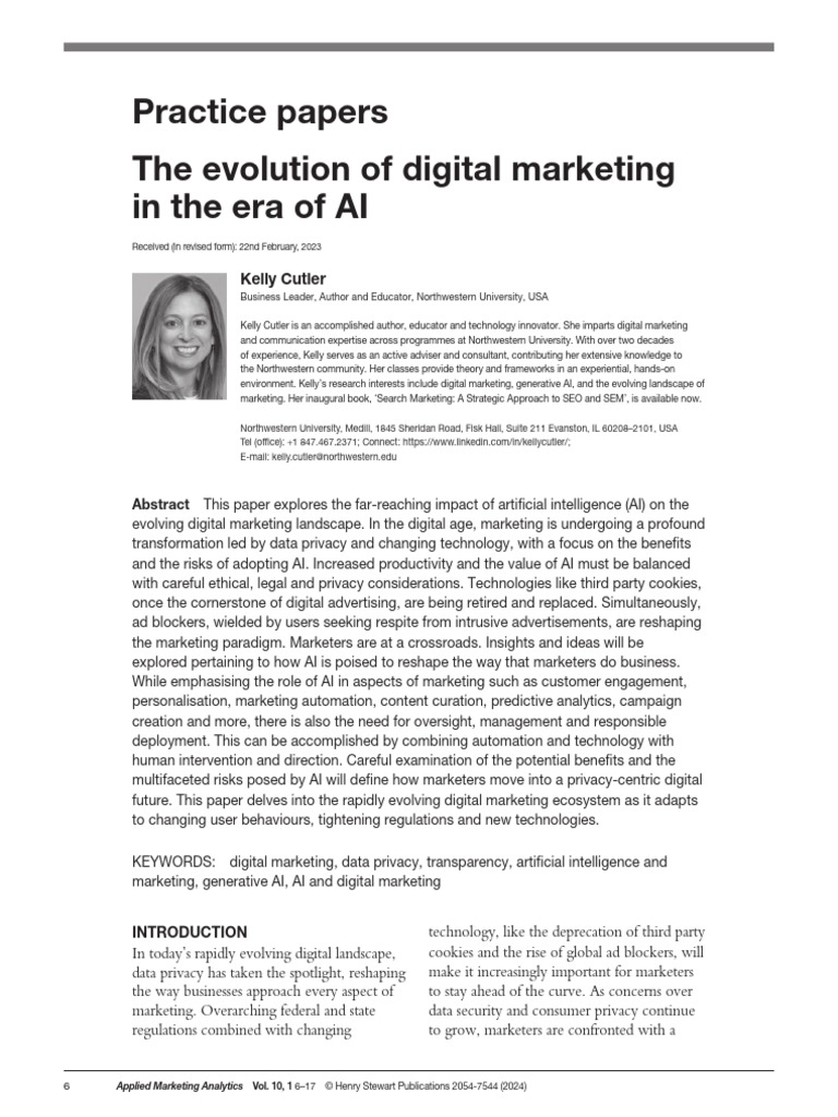 The Evolution of Digital Marketing in The Era of AI | PDF