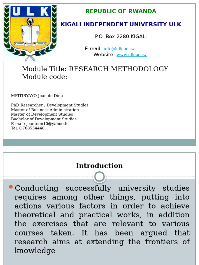 Research Methodology YEAR 3 | PDF