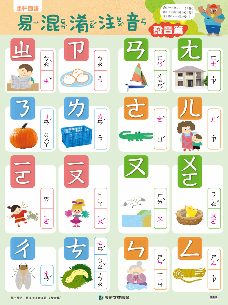 【康軒國語】首冊 易混淆注音海報 發音篇 | PDF
