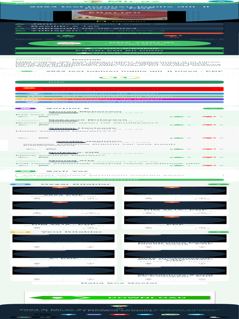 2023 Test Toplusu Ingilis Dili Ii Hissə Pdf Kitab Yüklə Mir Az Pdf