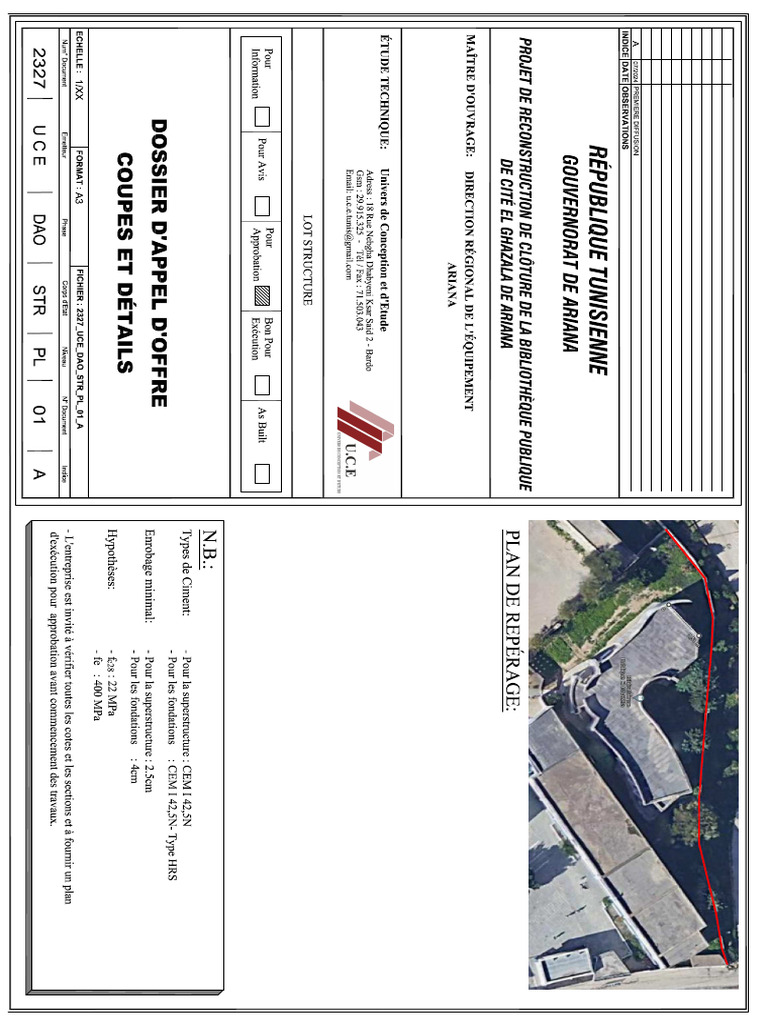 Cloture Bibliotheque Cite Ghazela Ariana Pdf