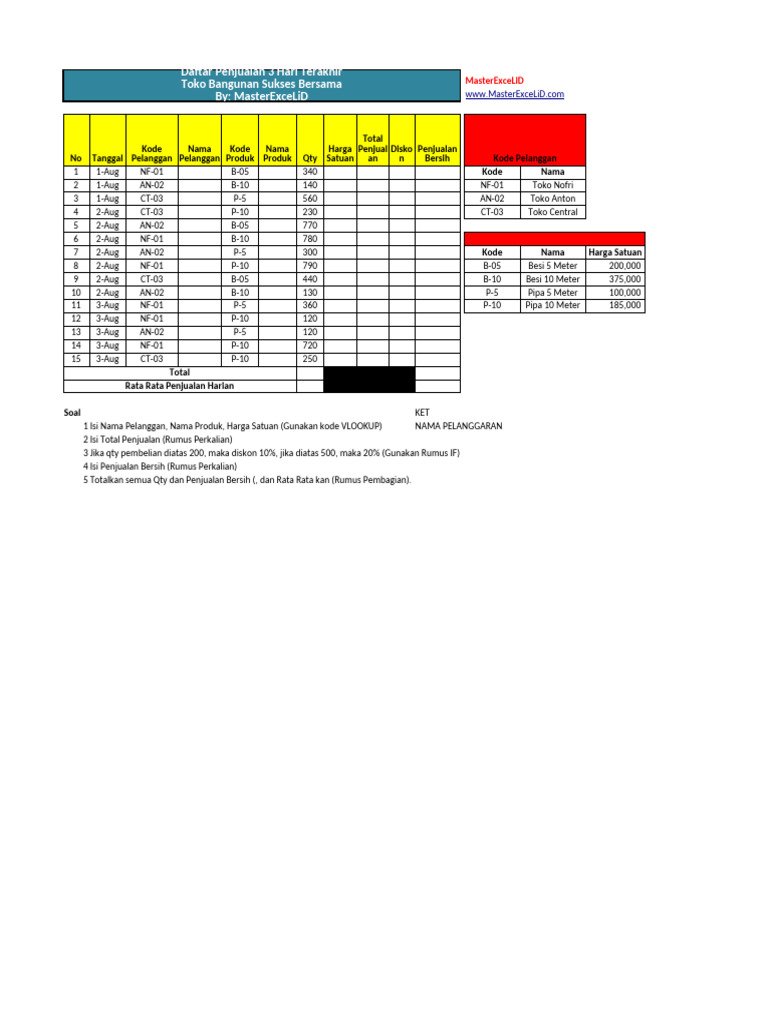 Excel Test 1 | PDF