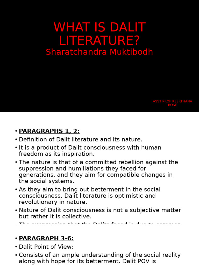 What Is Dalit Lit | PDF