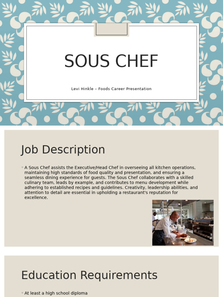 Sous Chef | PDF
