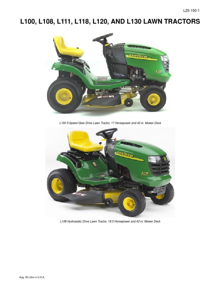 John Deere L100series | Lawn Mower | Mower