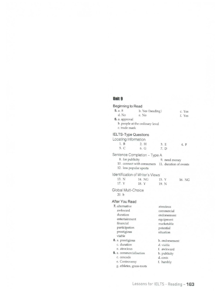 KEY - Unit 9 | PDF