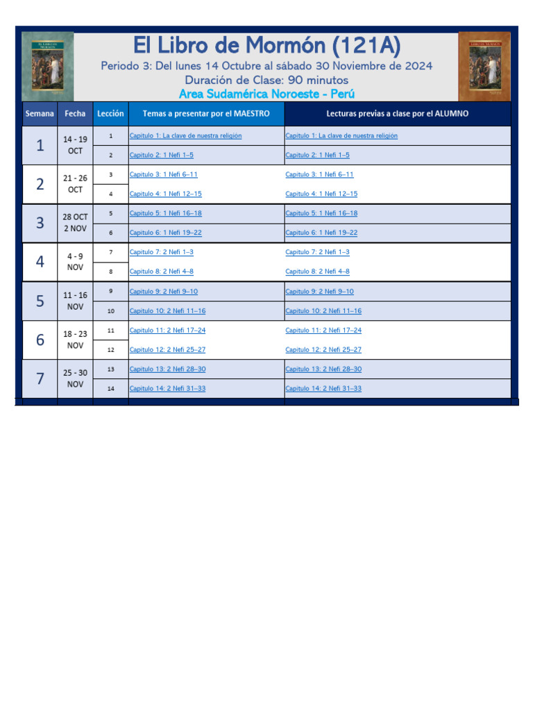 121 El Libro de Mormón - 2024-3A | PDF