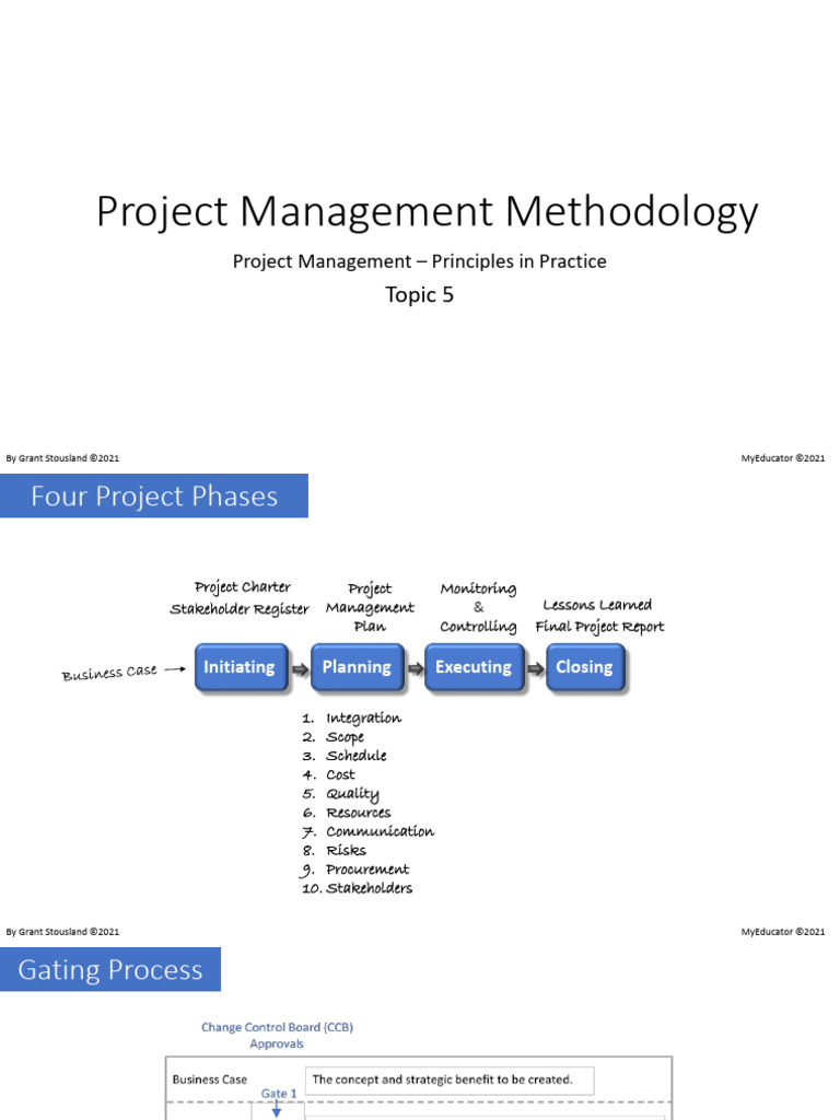 Topic 5 - Project Management Methodology (Revised) | PDF