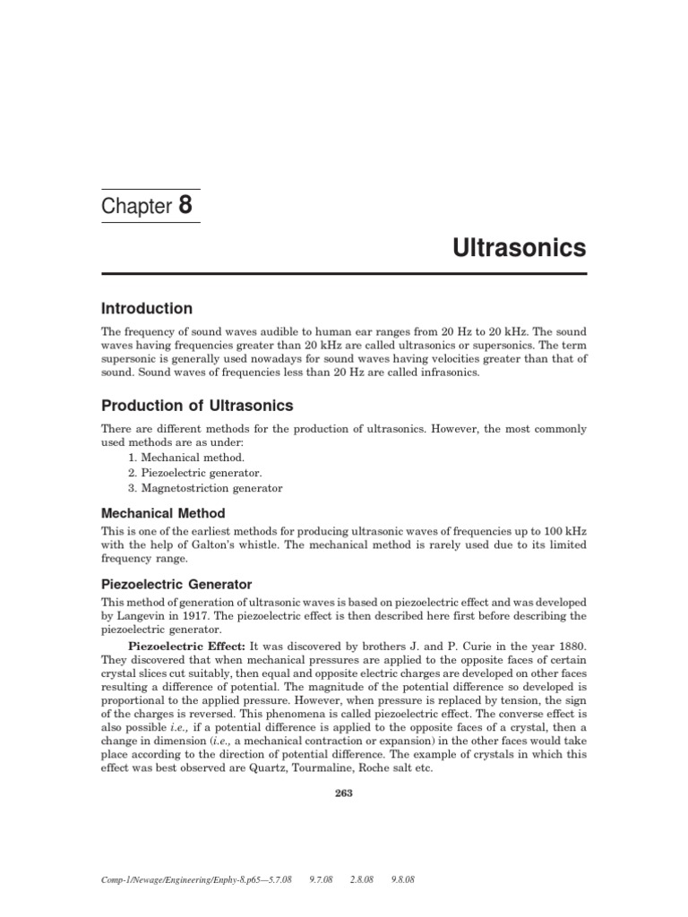 Ultrasonic Wave Production Methods | PDF | Science & Mathematics