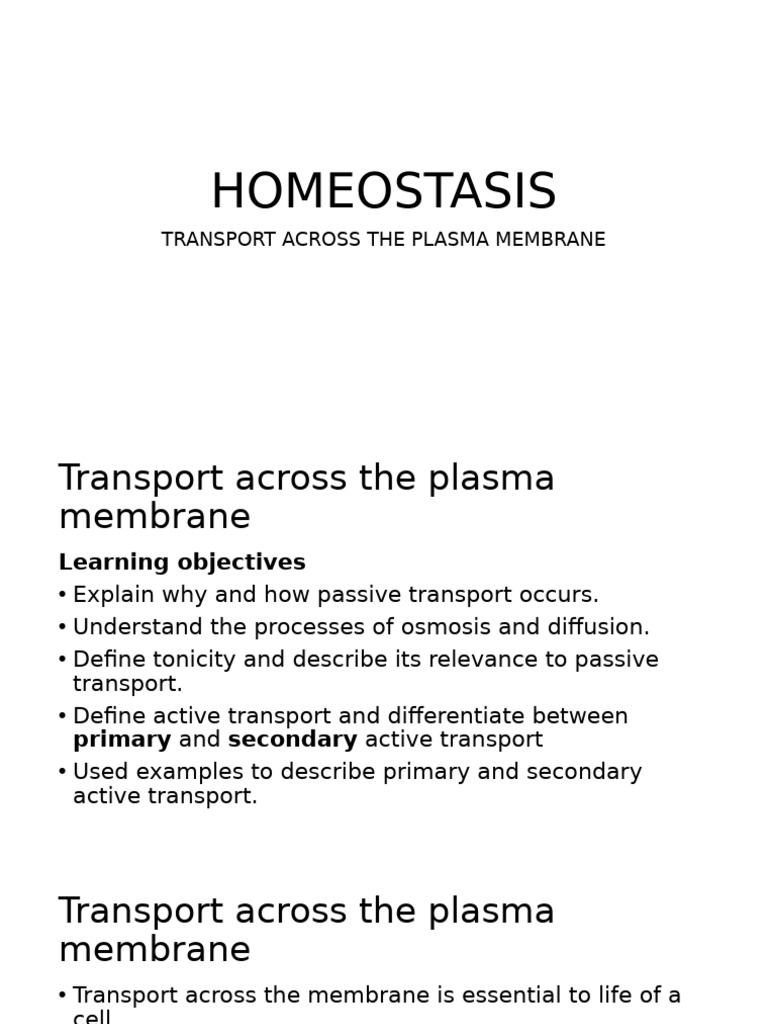 Plasma Membrane Transport Mechanisms | PDF | Cell Membrane | Osmosis
