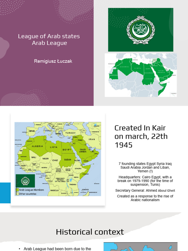 Arab League Presentation | PDF