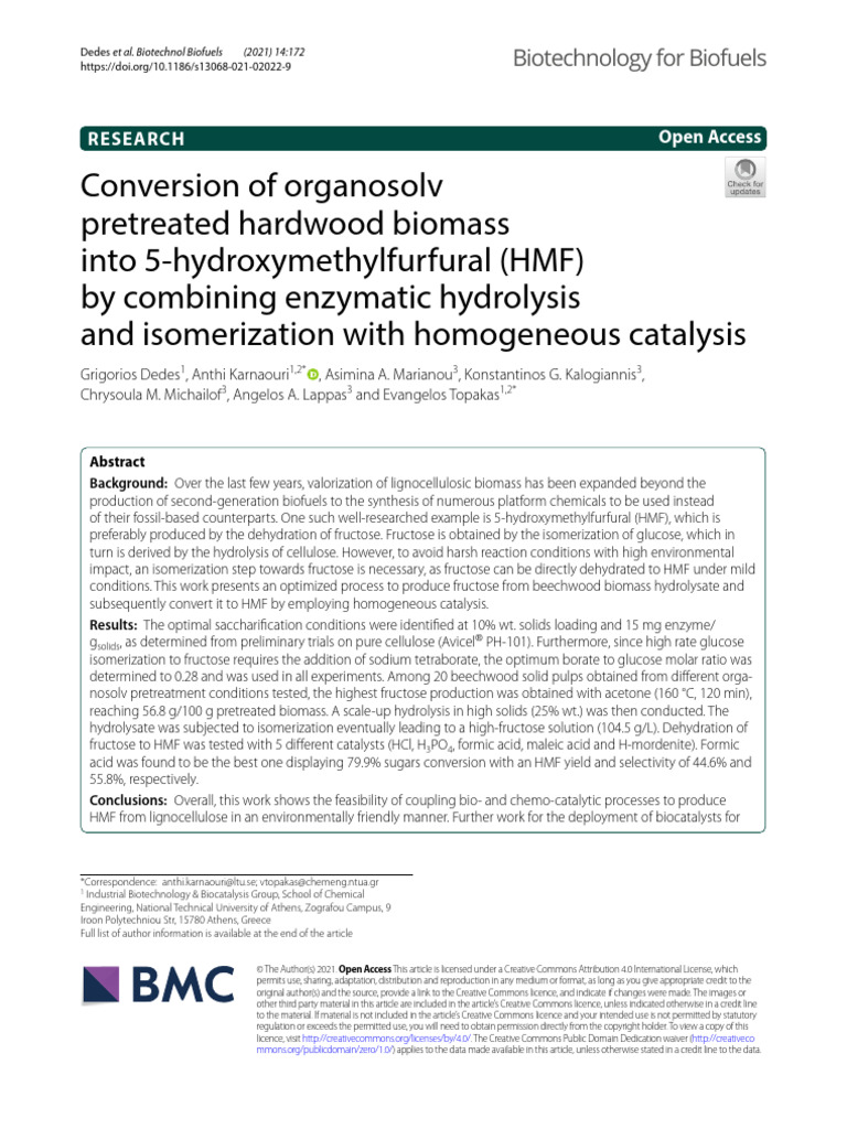 2021 - PAPER Conversion of Organosolv Pretreated Hardwood Biomass Into ...