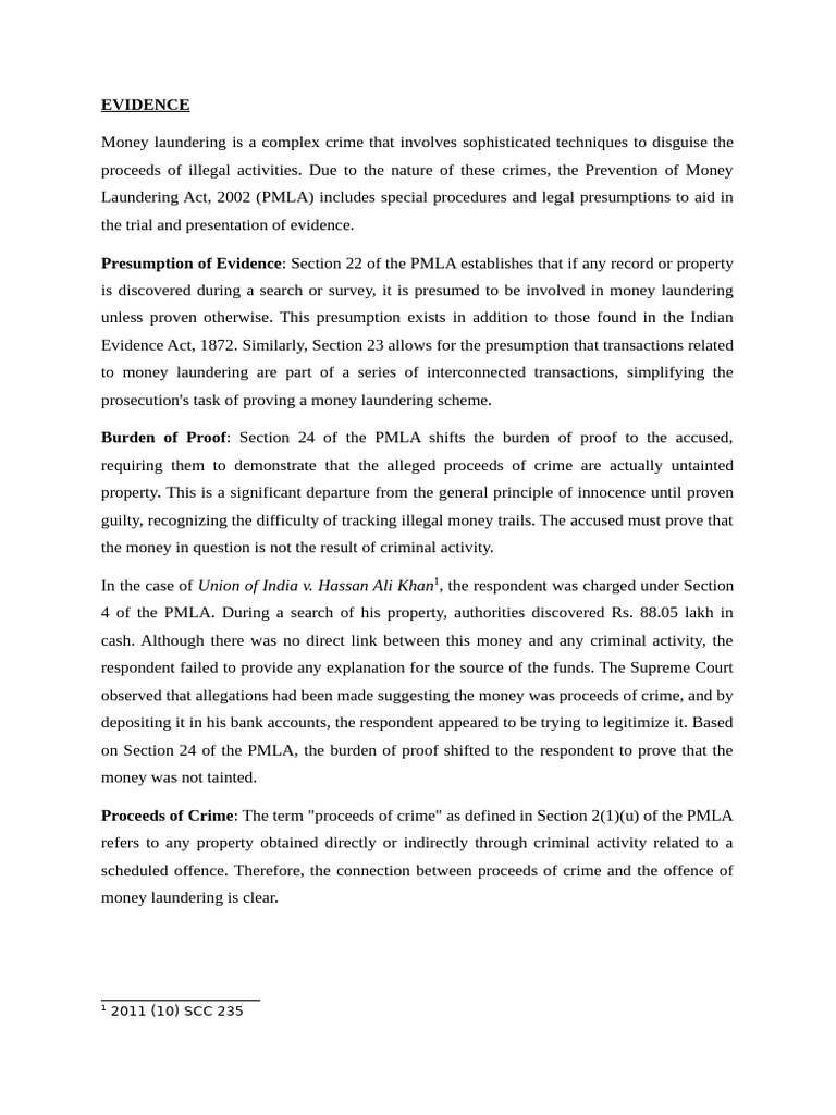 EVIDENCE | PDF