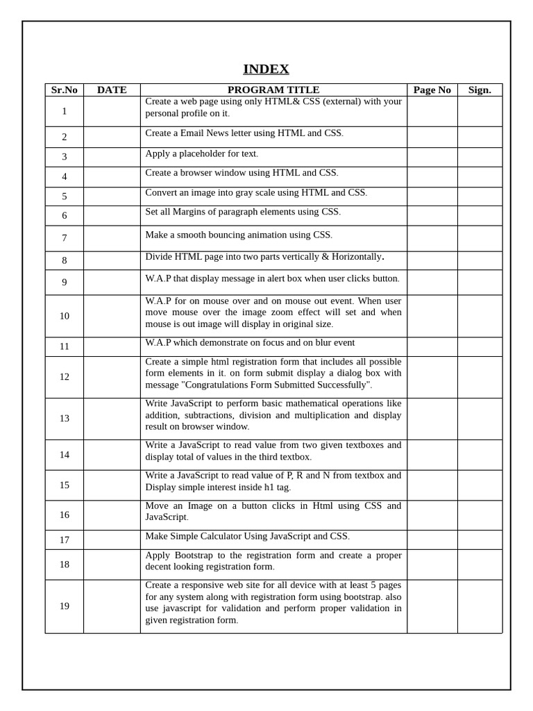 WD - 1 Final JOURNAL Index | PDF
