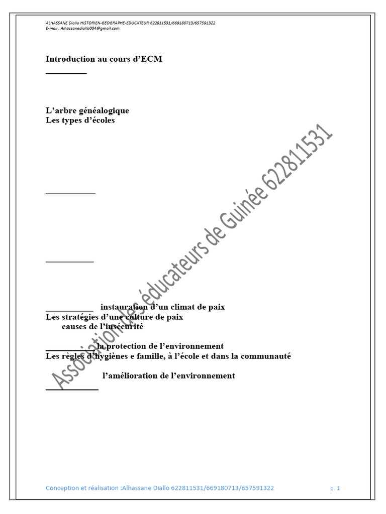 Cours d'ECM-1 | PDF
