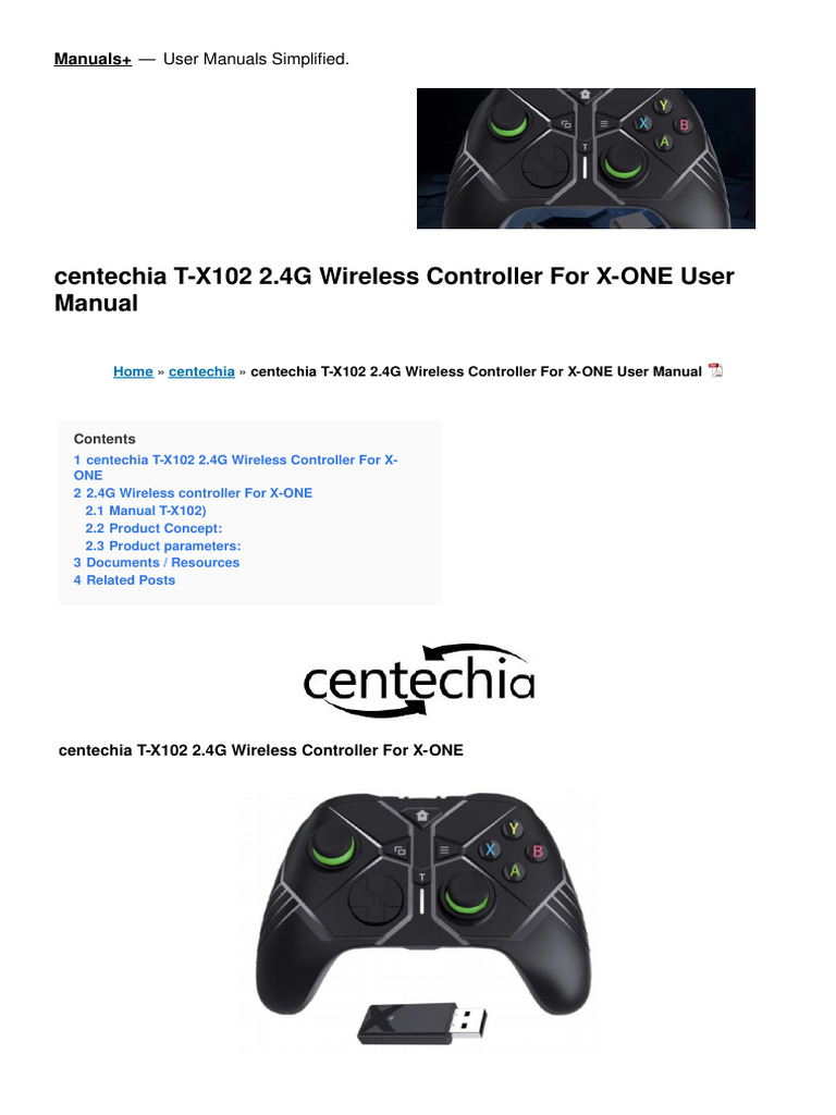 T-X102 Wireless Controller Manual | PDF | Computing | Computers