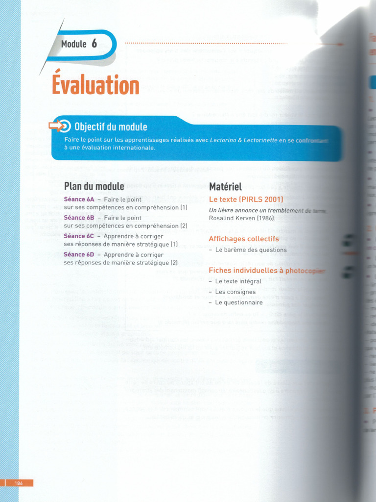Module 6 - Evaluation Lectorino Lectorinette | PDF