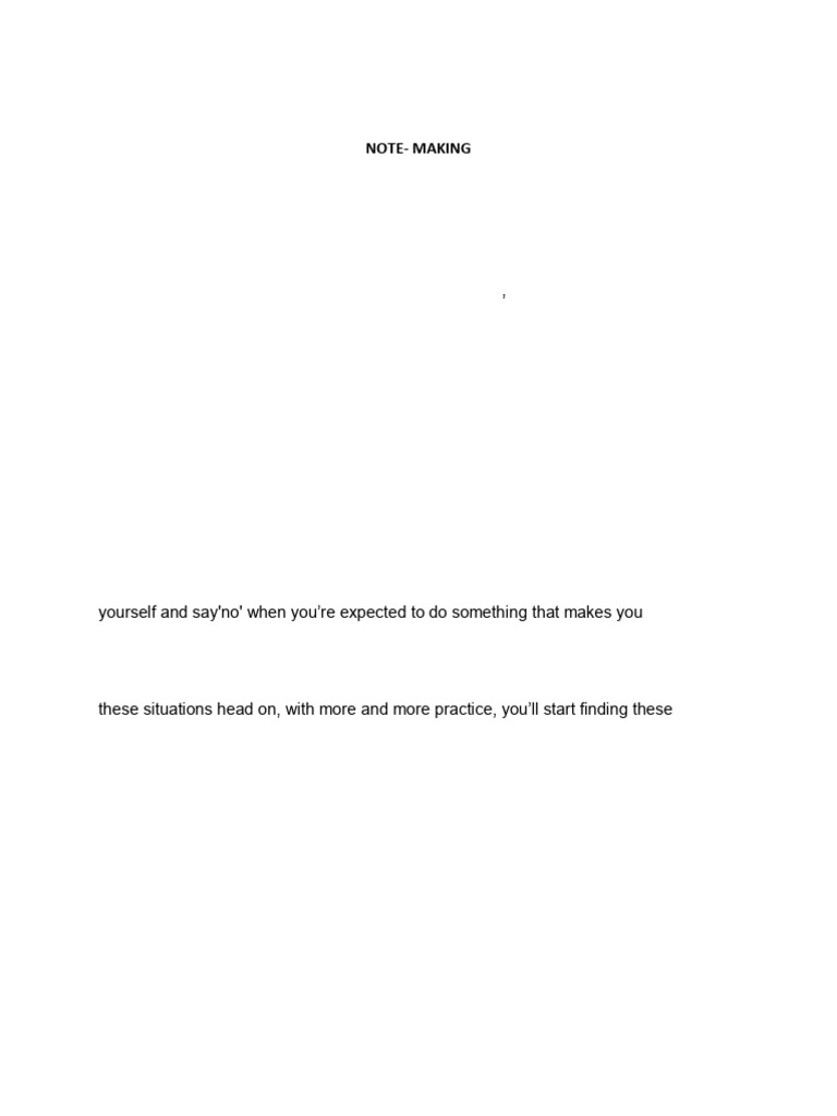 Note making pdf
