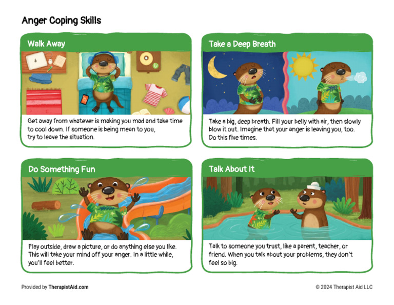 Anger Coping Skills For Kids | PDF