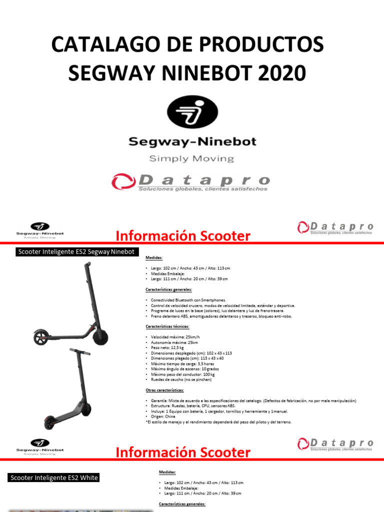 Catalogo Productos Segway Ninebot | PDF