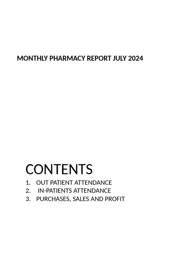 Financial Report July 2024 | PDF