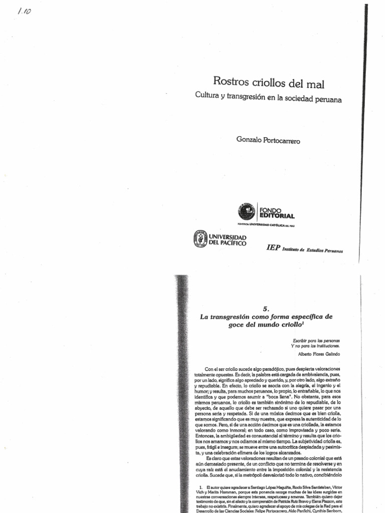 Portocarrero La Transgresión 240930 112220 | PDF