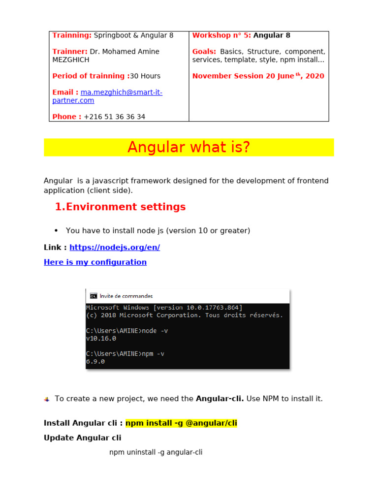 1 Workshop5 - Angular Basics | PDF