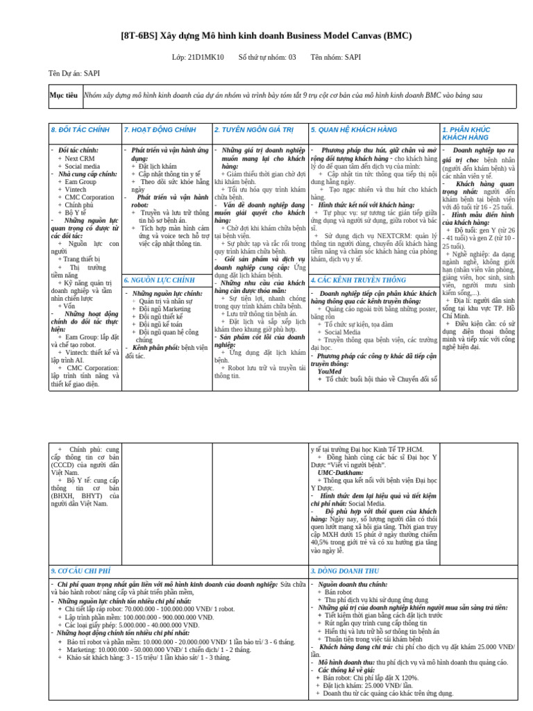 8T 6BS Nhóm 3 SAPI | PDF