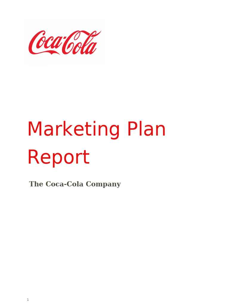 Marketing Plan Coca Cola | PDF