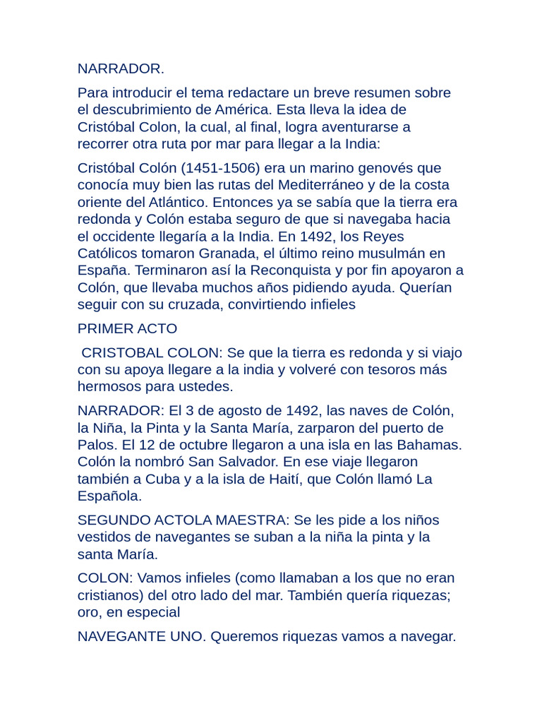 12 de Octubre | PDF | Cristobal colon