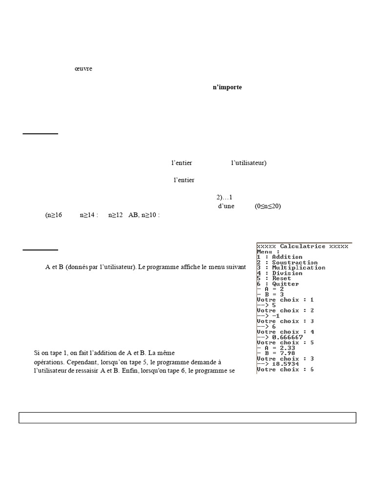 TD 1 - Langage C: Exercice 1 (TP1 - Exo1 - Nom - Prenom.c) | PDF