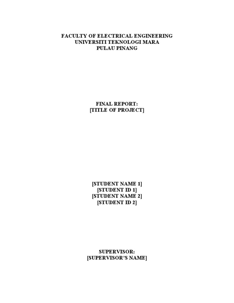 Appendix A (Title Page) | PDF | Technology & Engineering