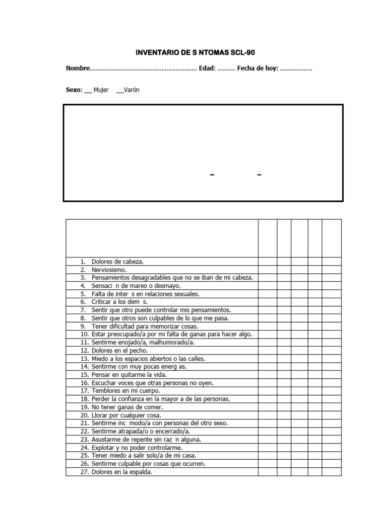 SCL 90 | PDF
