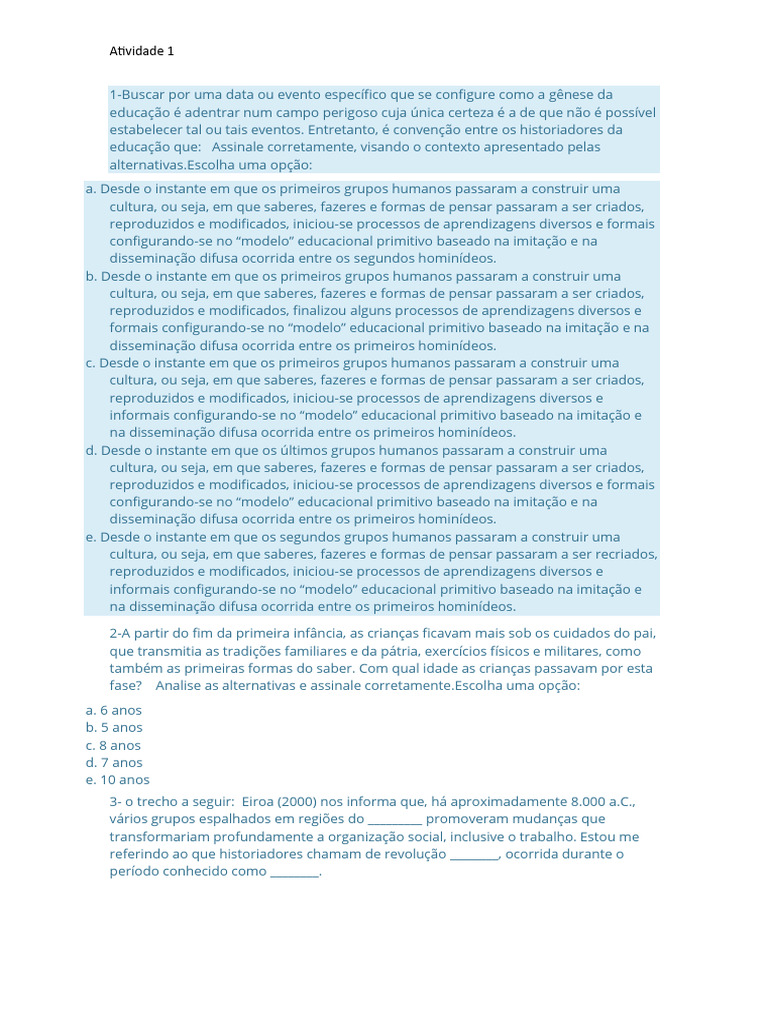 Atividade 1 | PDF