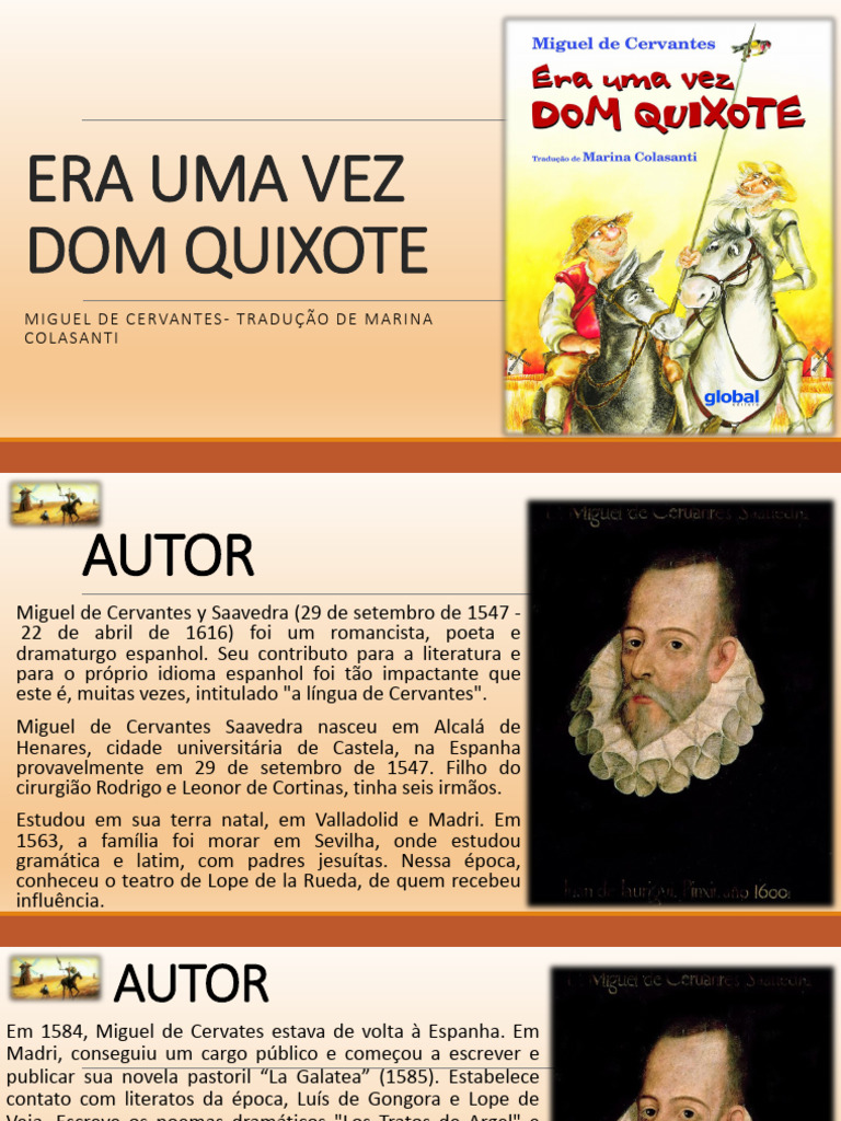 Resumo de "Era Uma Vez Dom Quixote" | PDF | Dom Quixote | Miguel de ...