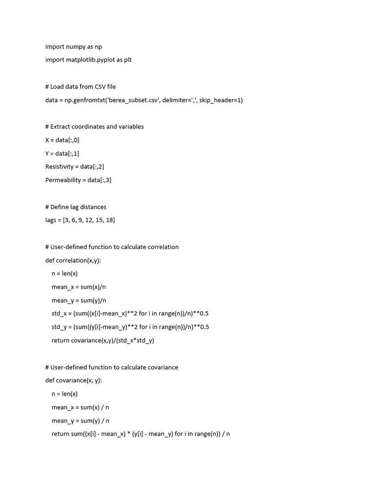 Python code for cross stat pdf