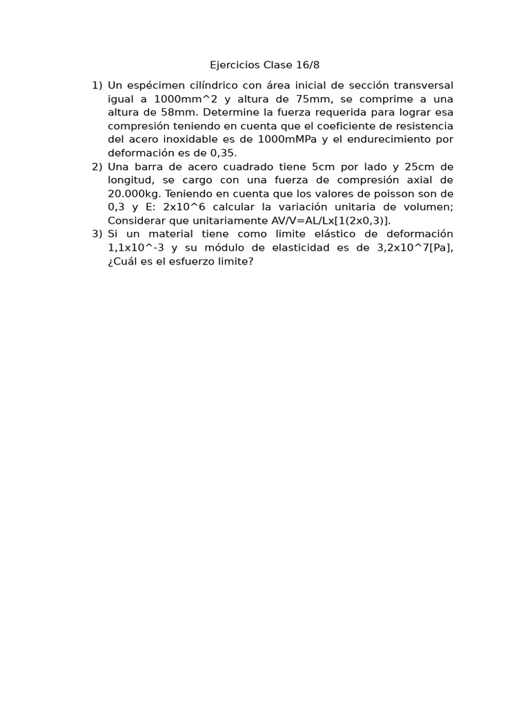 Ejercicios Clase 16 | PDF