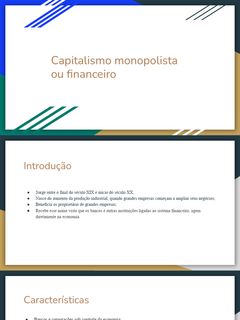 Capitalismo Monopolista Ou Financeiro | PDF