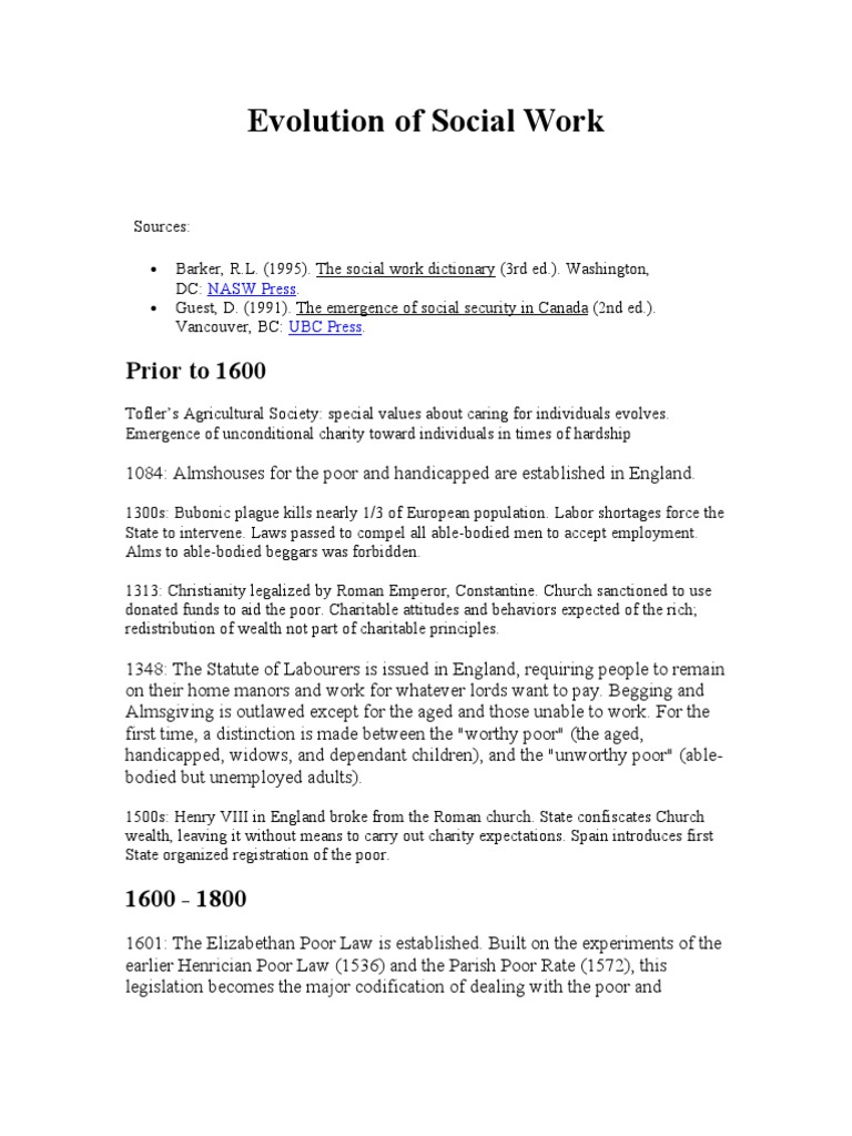 Evolution of Social Work | PDF | Social Work | Employment