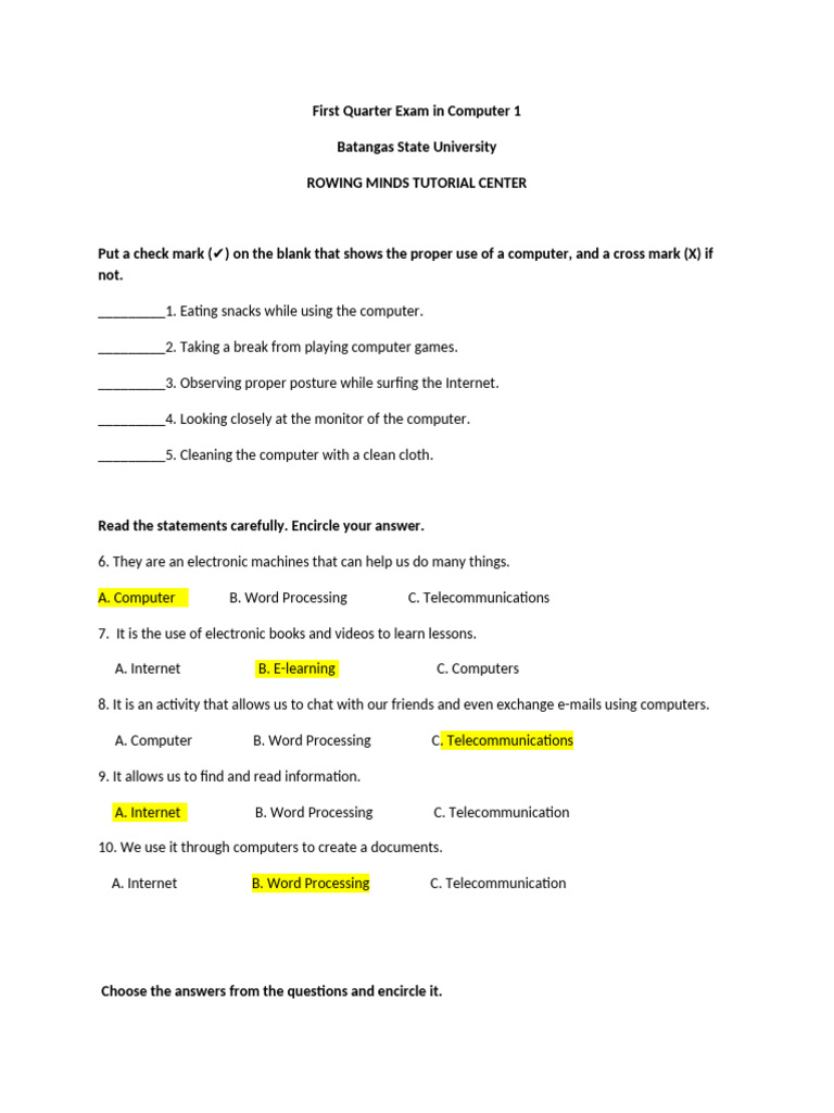 Dustin - Computer Grade 1 | PDF