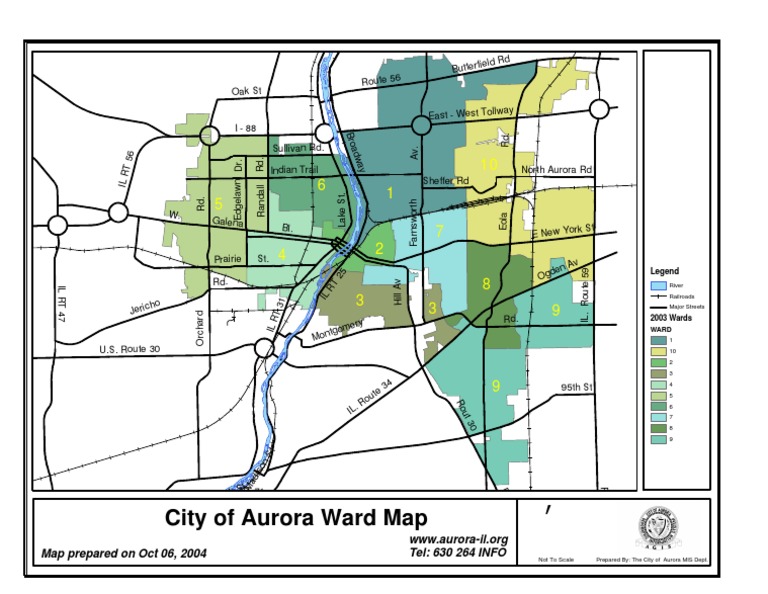 City of Aurora Illinois Ward Map