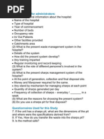 Download Questionnaire for bio medical waste management in the hospitals by n_p_s1988 SN77742612 doc pdf