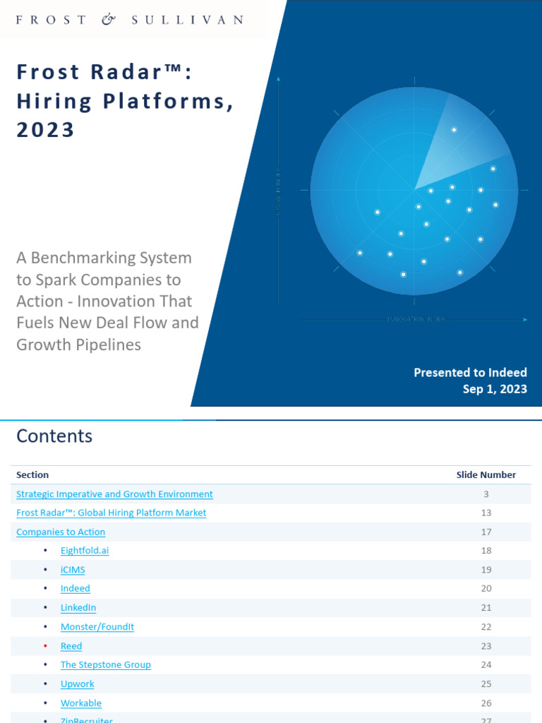 Global Hiring Platforms Radar Indeed Final | PDF