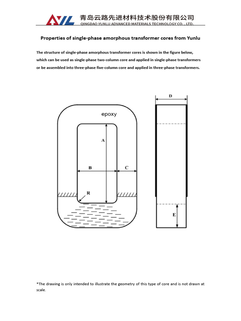 Amorphous Transformer Core Properties | PDF | Transformer | Electric Power