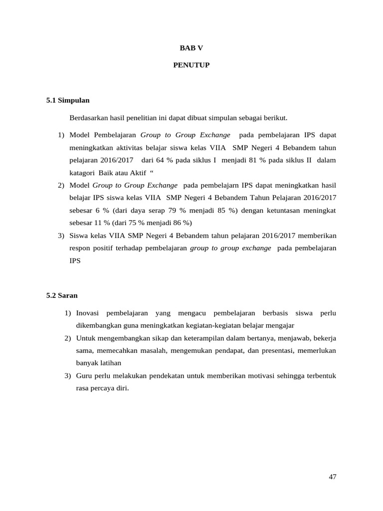 Bab V | PDF