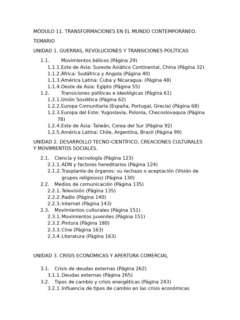 Módulo 11. Temario | PDF