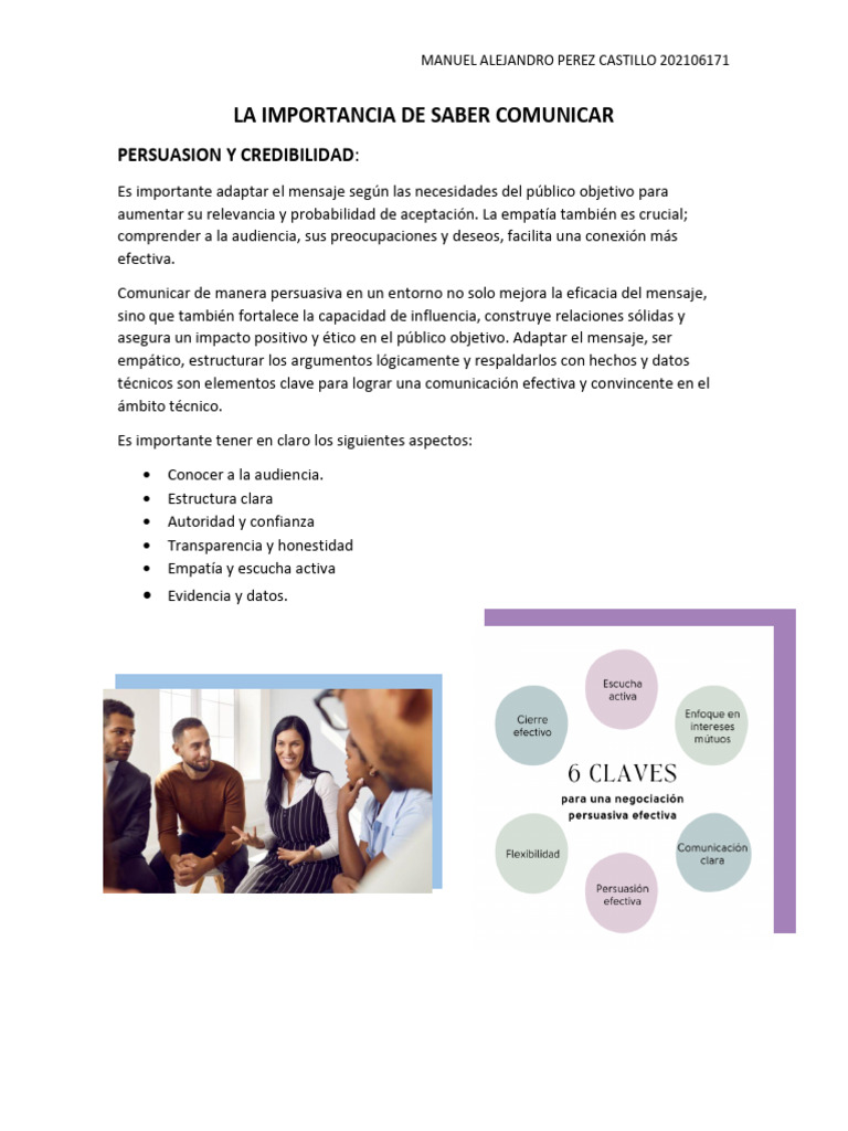 La Importancia de Saber Comunicar | PDF