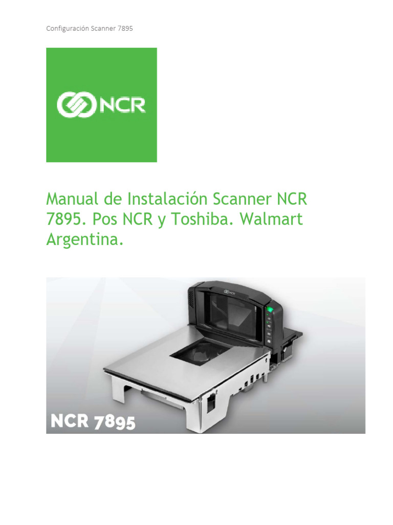 Documento de Instalación Scanner NCR 7895 | PDF