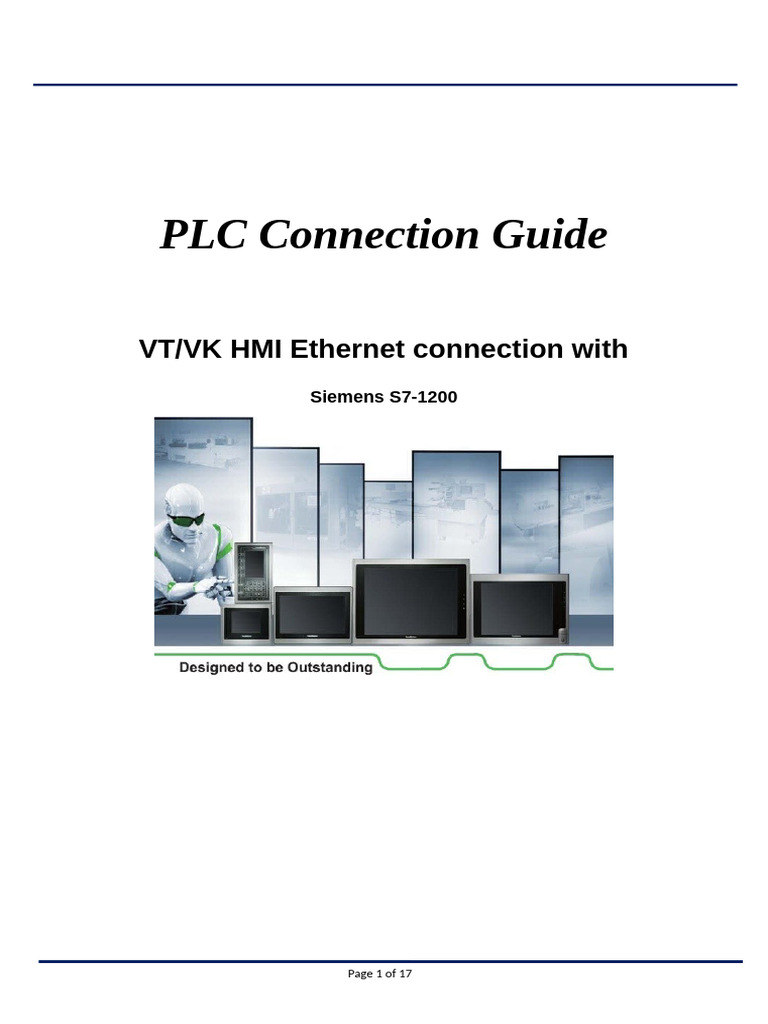 VT&VK HMI Ethernet Connection With Siemens - S7-1200 | PDF